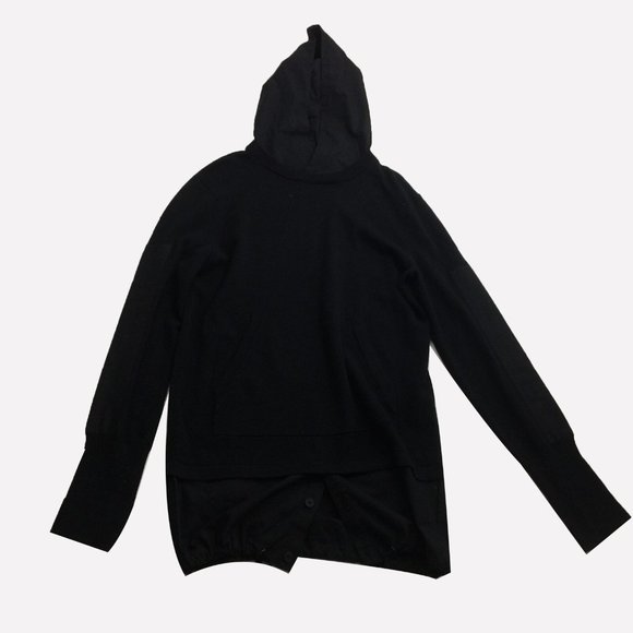 Helmut Lang Black Trooper Hoodie Jacket cashmere blend Men's Size XS